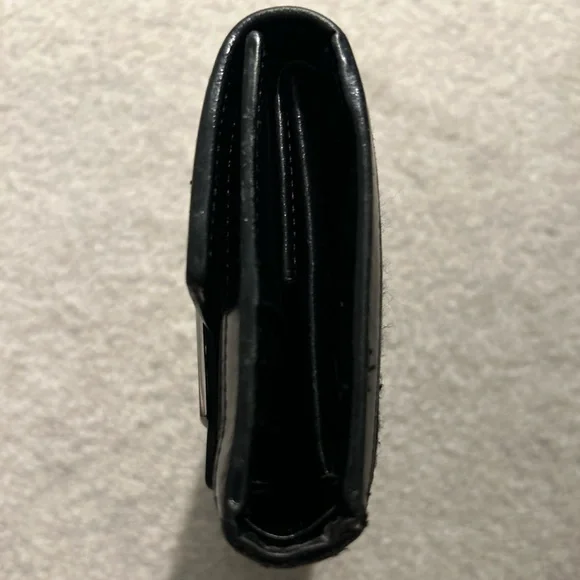 FENDI Y2K Black Zucchino Forever Continental Flap Compact Wallet Purse - Picture 3 of 16